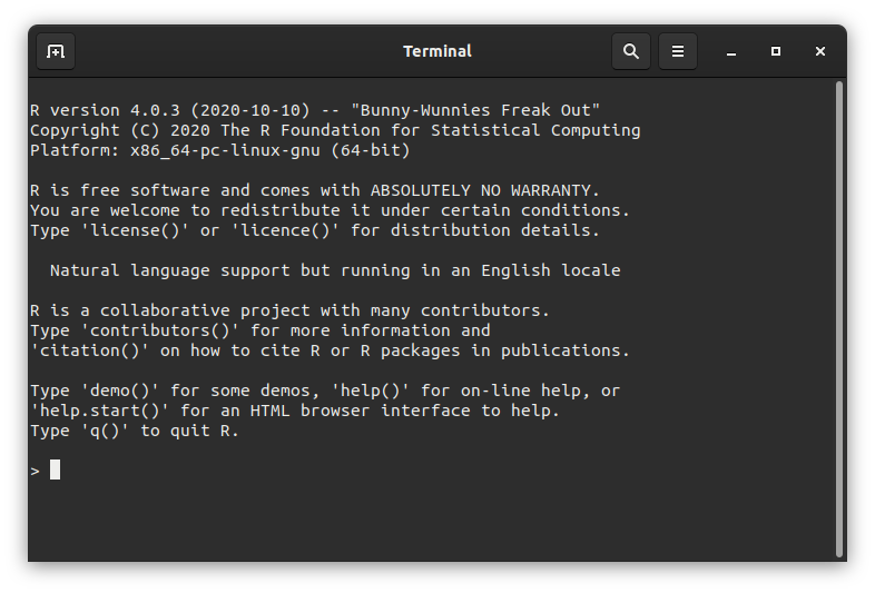 R in UNIX/Linux