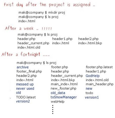 Mess without Version Control
